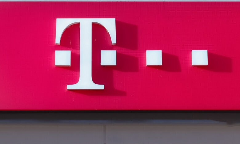 Kiel, Germany â January 18, 2021: The logo of the largest German telecommunication company named German Telekom
